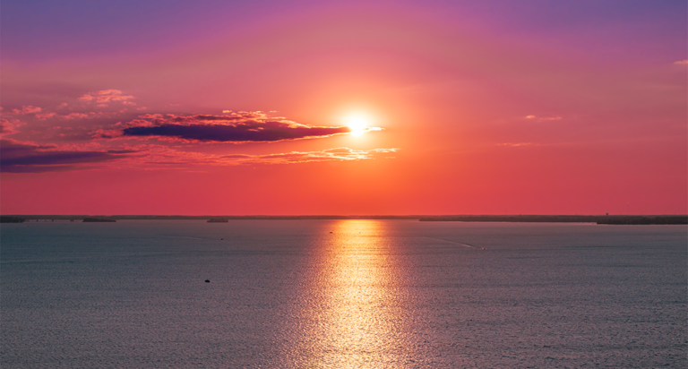 Grand Lake St Marys at sunset