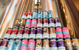beer can tower from the grand lake region brews and vines trail
