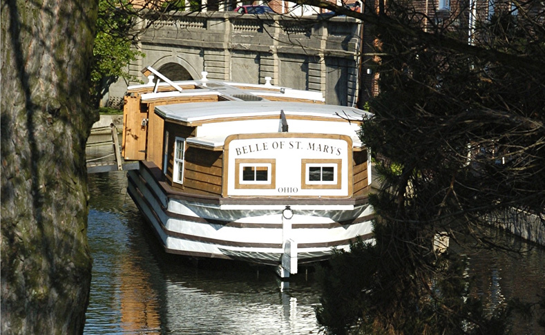 Belle of St Marys canal boat in St Marys Ohio