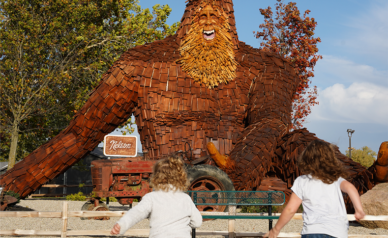 Nelson the Bigfoot statue in Celina Ohio