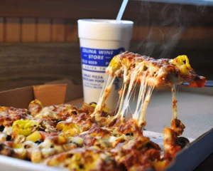 Pizza at Celina Wine Store
