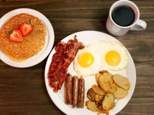 Breakfast at Friendly Tavern in St Marys Ohio.